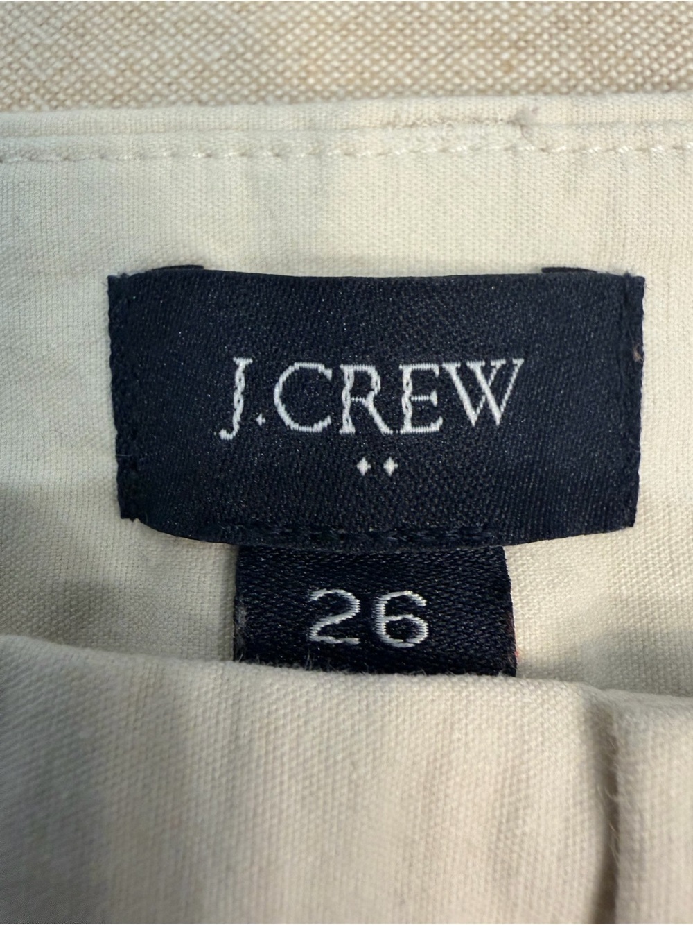 J. Crew Factory Lizzie Cream Wide-Leg Cotton Pants Size 26 - Picture 4 of 8